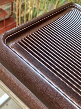 茶盘电木家用功夫茶具茶道茶台托盘现代简约紫檀木咖啡紫色龙鳞纹