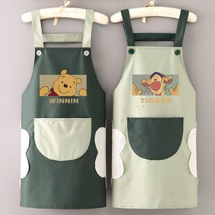 时尚 家用厨房围裙新款 网红女洋气防水防油围腰卡通做饭工作服定制