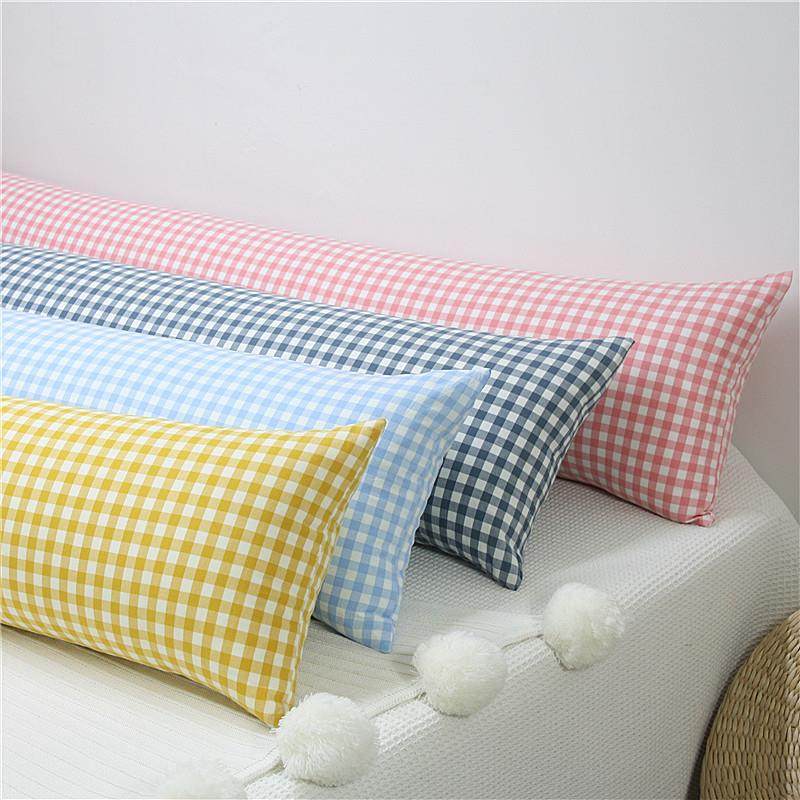 日式全棉家用条纹格子水洗棉睡觉枕孕妇侧睡夹腿抱枕含芯长条抱枕,居家布艺,抱枕被,淘宝优惠券,粉丝福利购,淘宝优惠卷