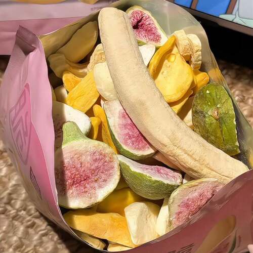 速发现货冻干苹果脆牧果人一次吃到6种鲜果脆水果冻干170克无花果