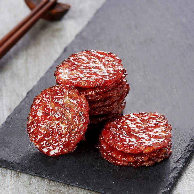 速发现货美珍香猪肉脯肉干 干迷你金钱烧烤猪肉200g*1包办公室休