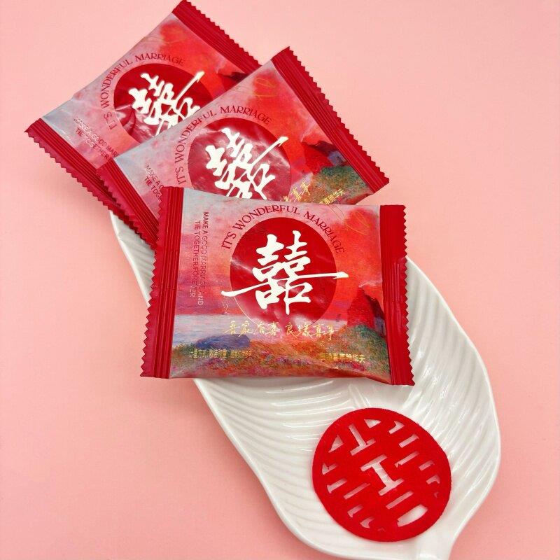 速发现货办公室薄脆饼干VIKOI喜事良缘华夫脆薄脆饼干结婚喜饼办