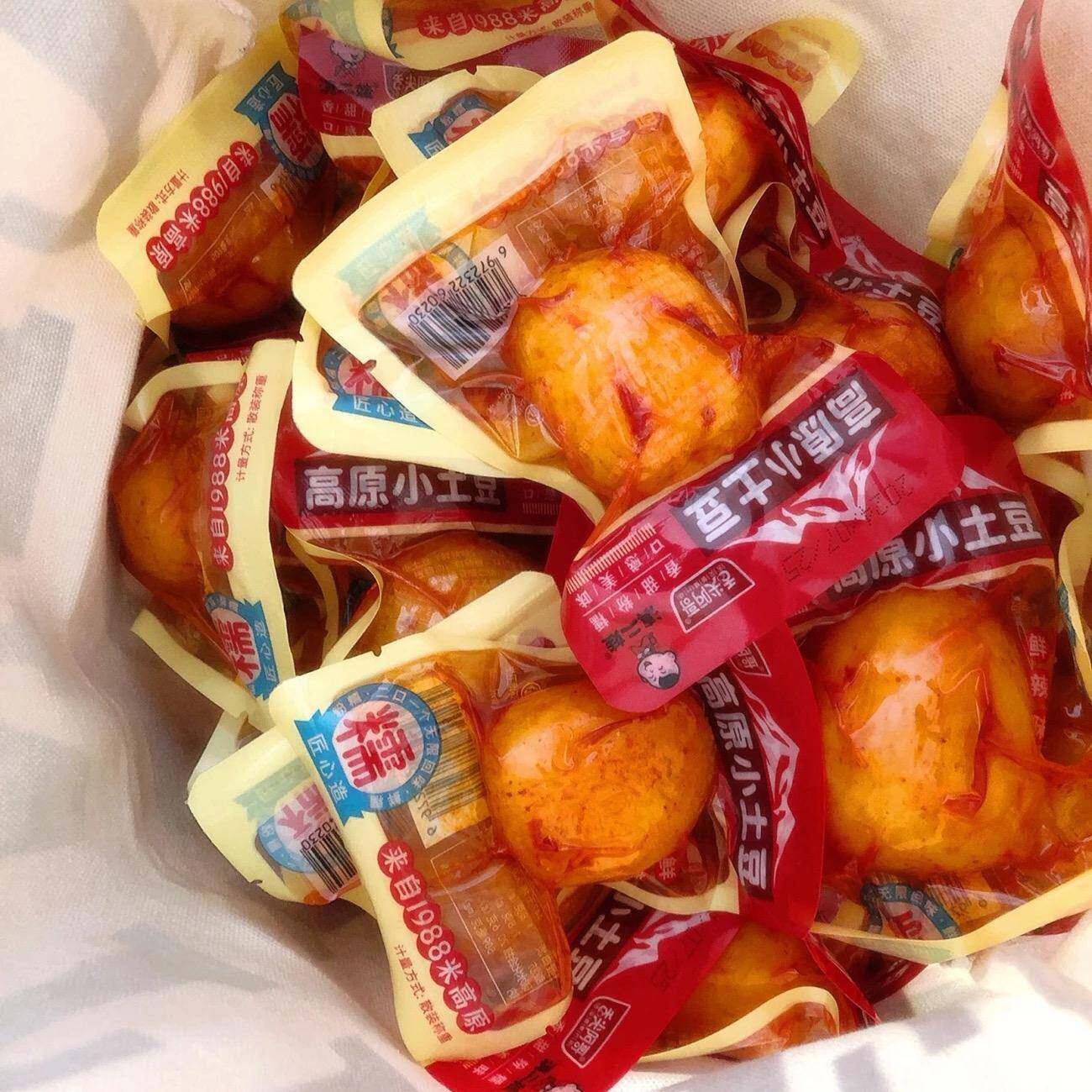 速发现货滇二娃香辣小土豆302g即食卤味糯叽叽网红低零食脂解馋小
