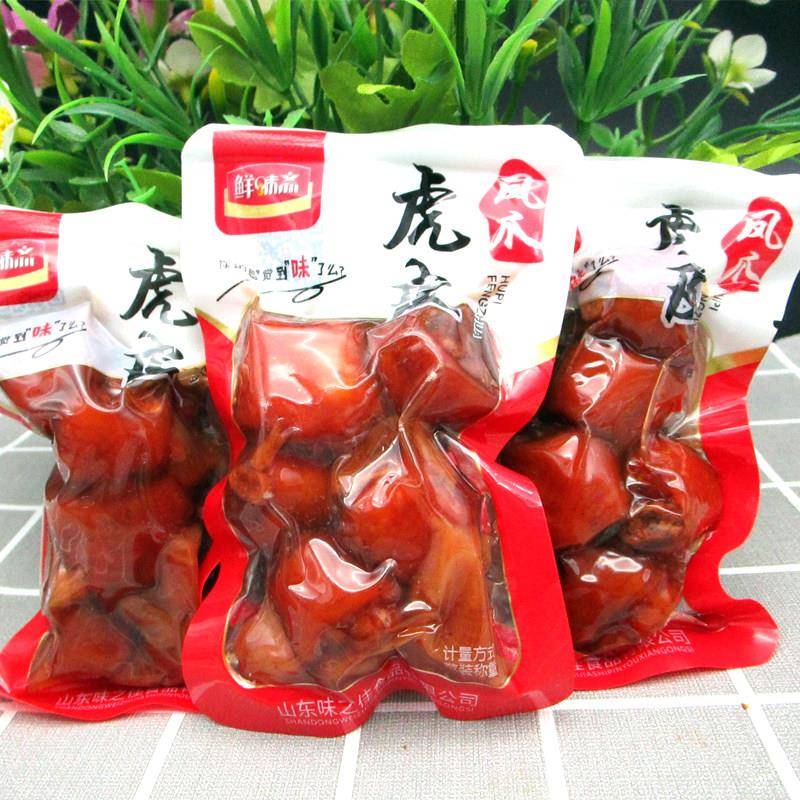 速发现货鲜味斋泡椒凤爪小包装散装网红零食虎皮鸡爪即食500g卤味