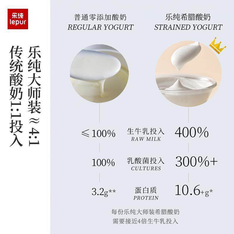 速发现货乐纯希腊酸奶零蔗糖低温酸奶经典原味营养早餐饮品酸奶50