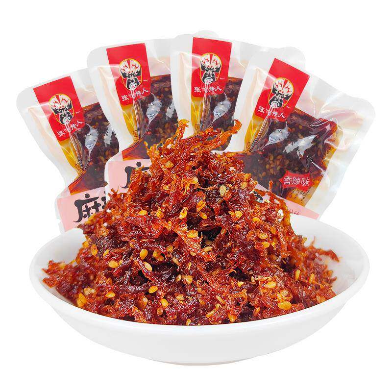 速发现货四川特产张飞传人麻辣鸡丝散装独立小包装鸡胸肉丝香辣零