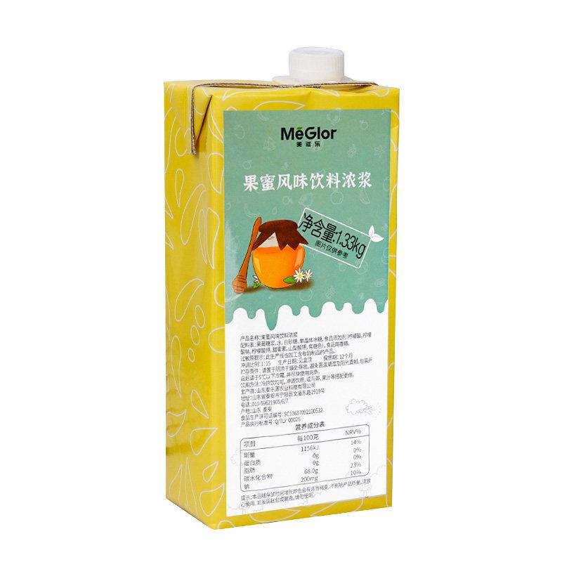 速发现货美滋乐果蜜风味饮料浓浆网红柠檬水手打柠檬茶饮品奶茶店