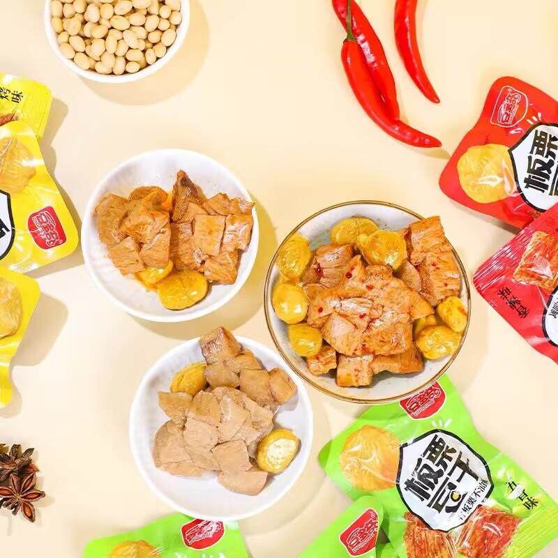 速发现货豆多奇板栗豆干豆制品素肉香辣五香烧烤味散装办公室解馋