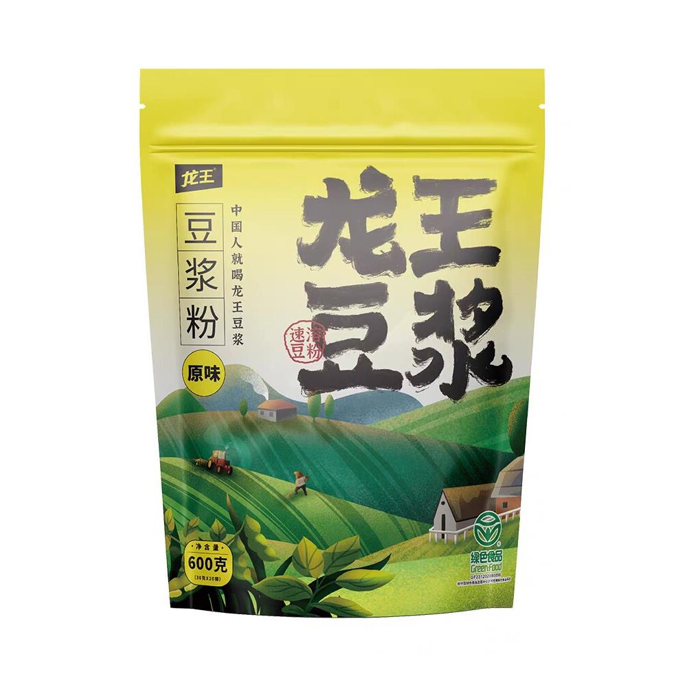 速发现货龙王豆浆粉600g独立小包装早餐原味甜味豆浆非基因改造冲