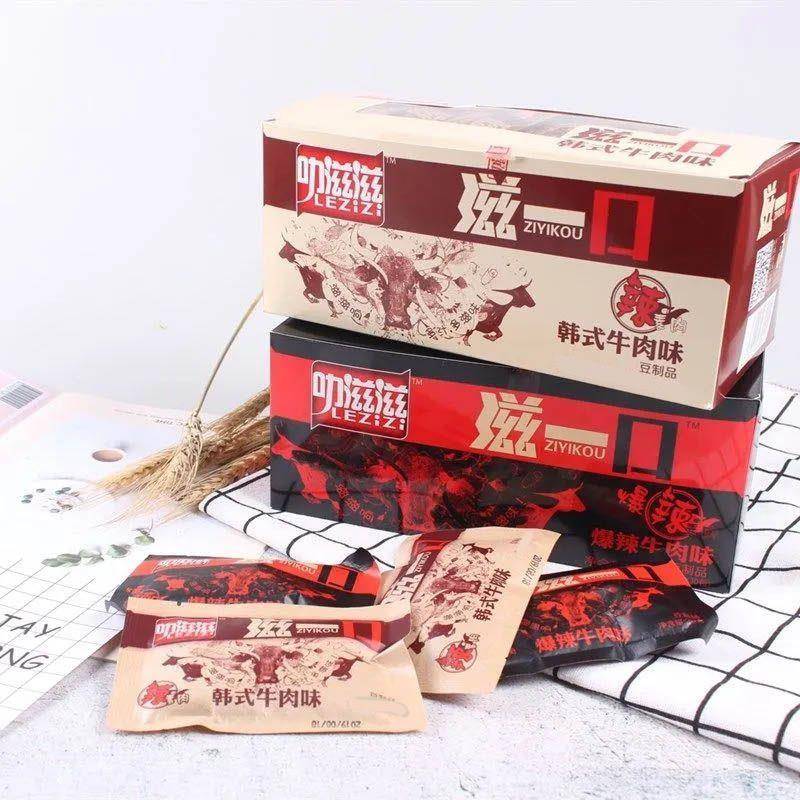 速发现货一口韩国素食牛肉小吃，素食肉，蘑菇，肥牛肉辣条，怀旧