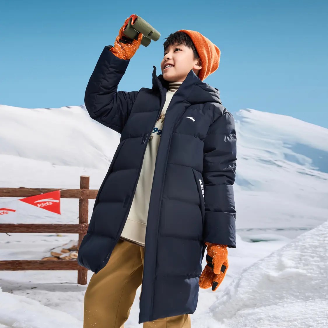 安踏儿童男女童羽绒服2025加绒