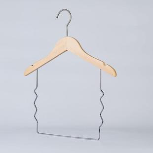 一体木衣架 服装 店专用衣服裤 子童装 连体衣撑酒店木质架子家用套装