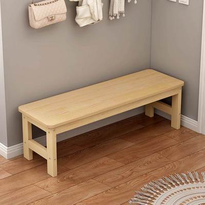 简约换鞋凳床尾凳实木凳子家用餐凳床加宽软包入门休息凳长条凳子