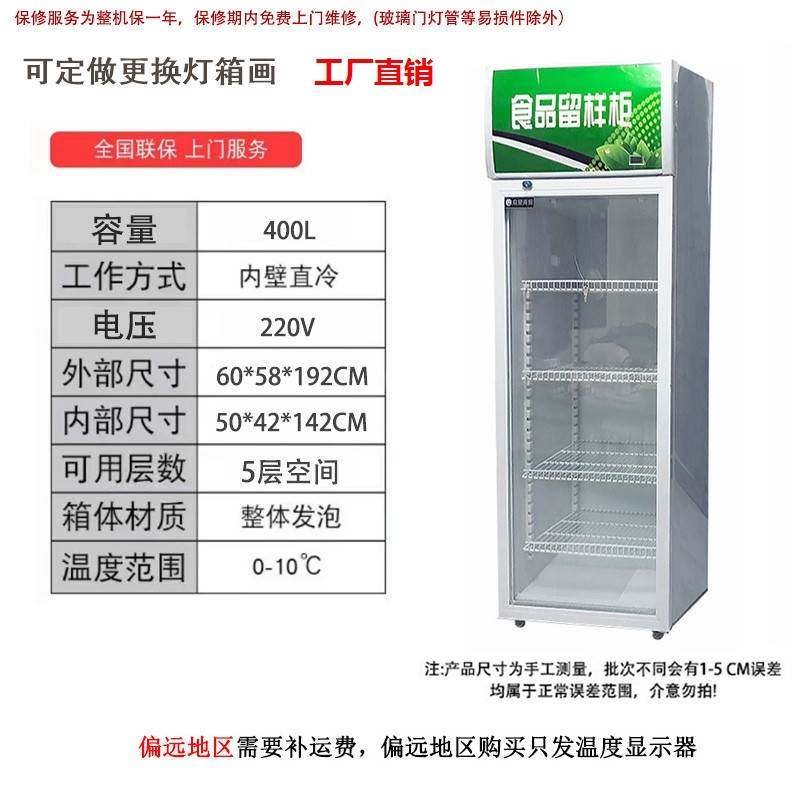 小冰箱冷藏餐厅冰柜展示冷饮带锁商用食堂幼儿园家用食品留样柜