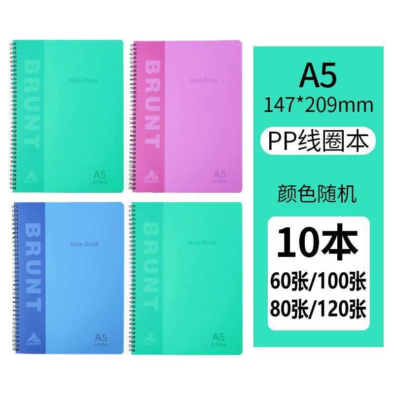 PP封面a4笔记本a5活页本可拆卸b5双线圈本加大号加厚记账手账本子