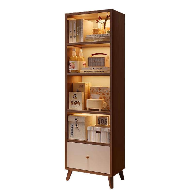 窄书柜落地多层置物架客厅靠墙收纳展示架子电视机旁简易小型书架