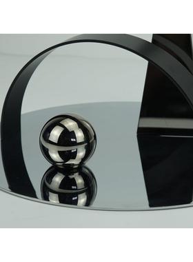 现代中式金属托盘底座水晶球托盘轻奢创意家居客厅软装饰品摆件