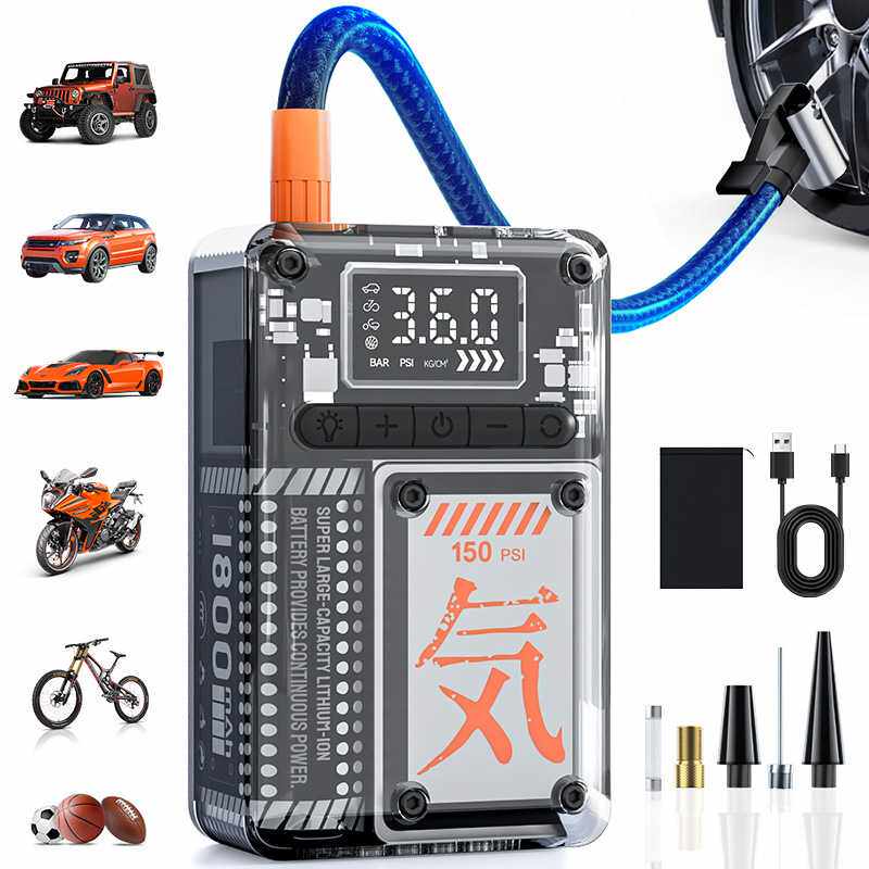 车载充气泵小型汽车轮胎电动打气泵车用便携手持式智能数显充气泵