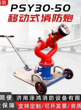 直流喷雾水炮PSY30-50移动消防水炮3050喷水炮手推车移动消防炮