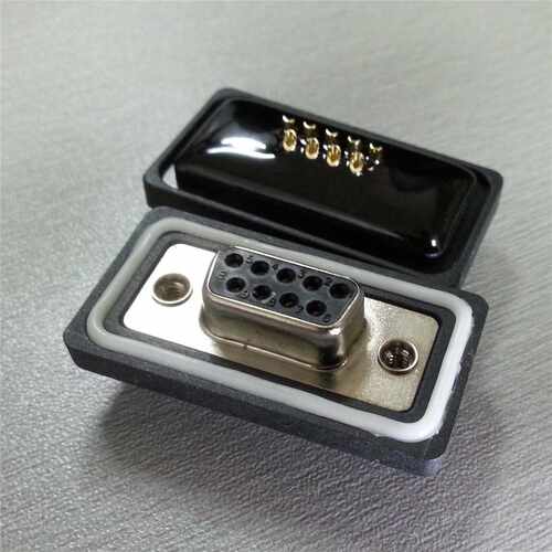 防水d-sub9pin母头 RS232防水母头连接器 深圳串口DB9PIN防水母头