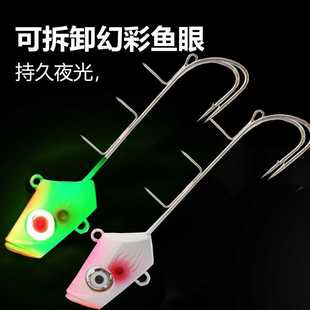 太刀天亚双钩夜光船钓带鱼专用钩海钓牙带白带鱼太刀鱼铁板钓组