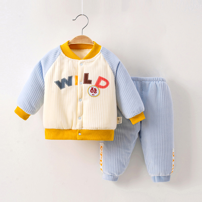 宝宝保暖套装三层夹棉儿童棉袄棉裤灯芯绒外出服婴儿秋冬男童加厚,童装/婴儿装/亲子装,套装,淘宝优惠券,粉丝福利购,淘宝优惠卷