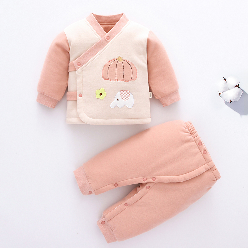 新生儿秋冬纯棉保暖内衣套装