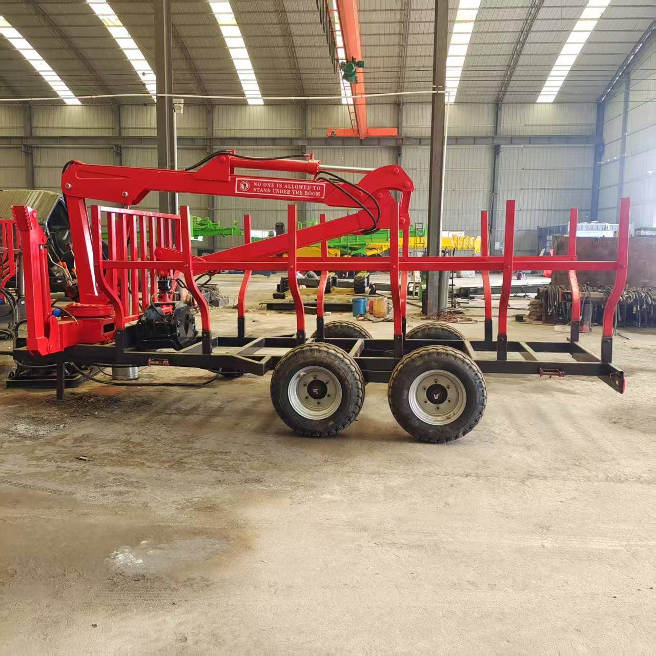 4米吊臂抓木机油电两用液压旋转抓木机60度旋转固定式随车抓机