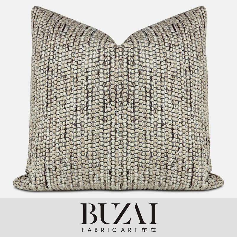 优选布在布艺侘寂风棉麻大抱枕咖色靠垫套客厅沙发靠枕民宿靠包腰