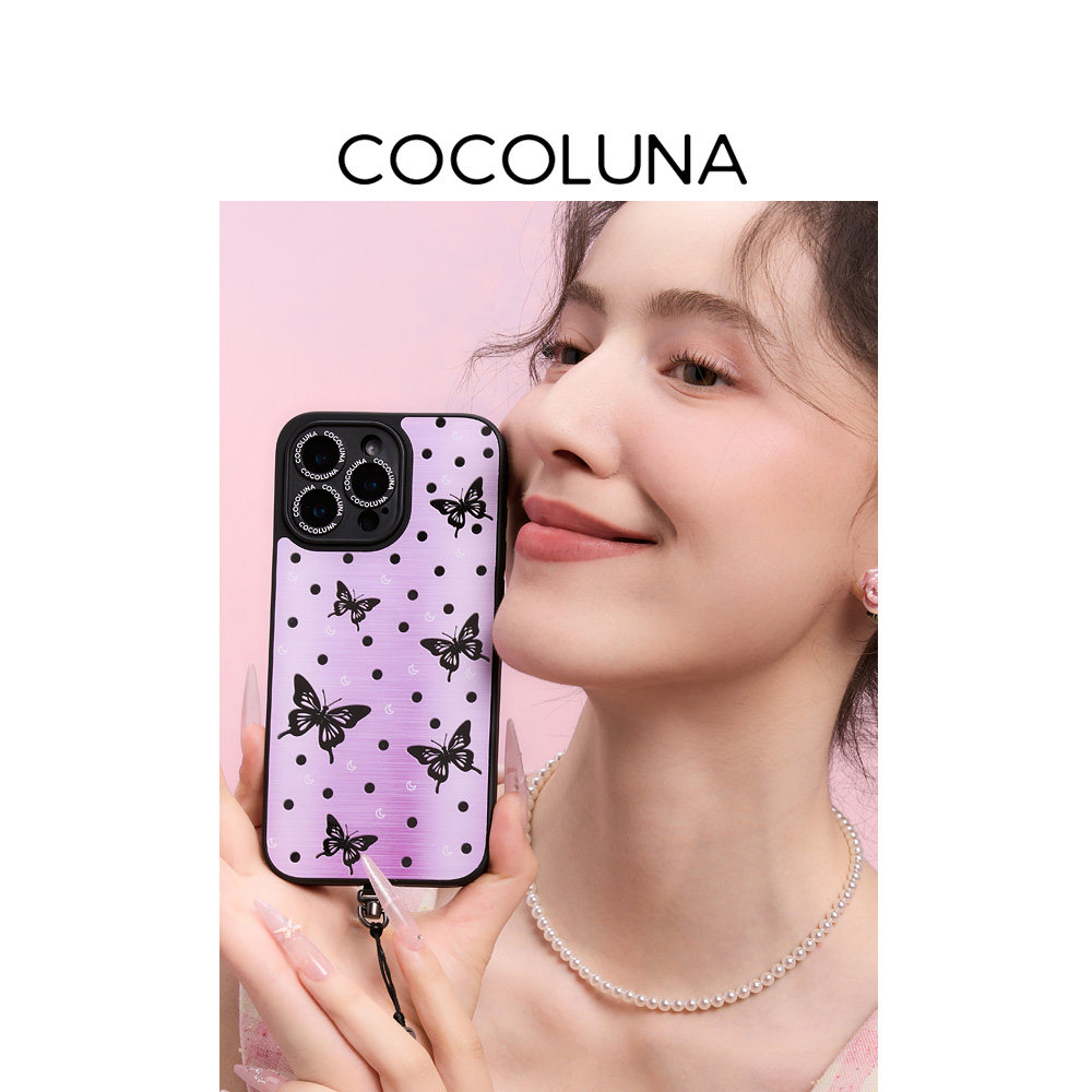 COCOLUNA 原创琥珀记忆个性设计磁吸适用于苹果15Pro/16Pro/16ProMax 镜面手机壳新款高级感卡通外壳挂绳