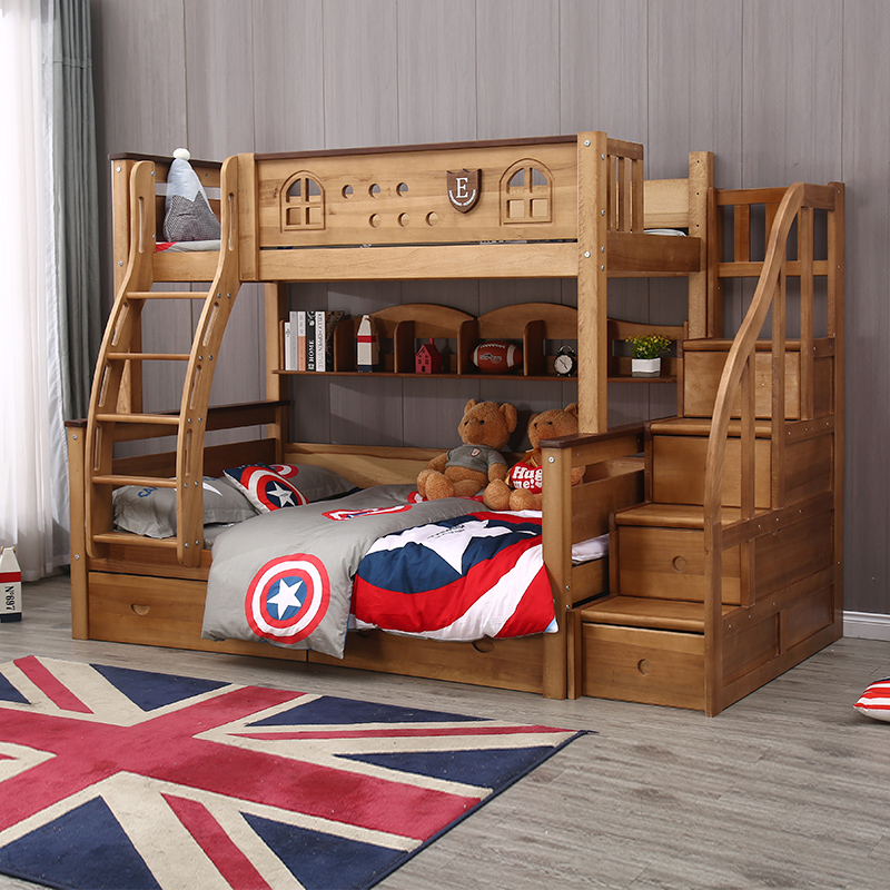 优选金多喜上下铺双层床全实木儿童床上下床小户型高低床两层床子