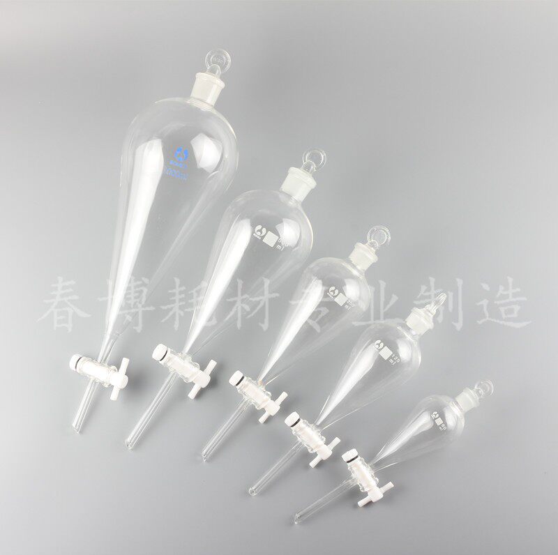 优选加厚四氟梨形漏斗/聚四氟乙烯梨形分液漏斗125ml250ml500ml10