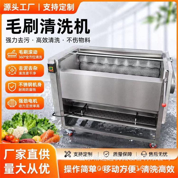 商用不锈钢果蔬清洗机压喷淋清洗机土豆胡萝卜马蹄去皮清洗机