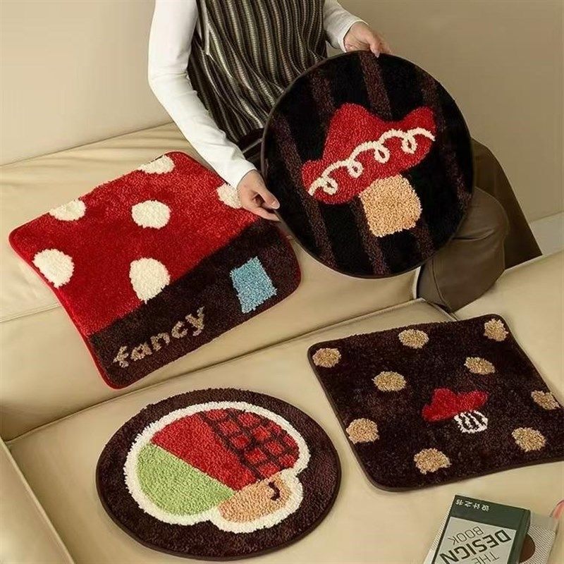 优选坐垫椅垫简约蘑菇卡通椅垫创意可爱隔凉垫飘学生椅子垫冬季办