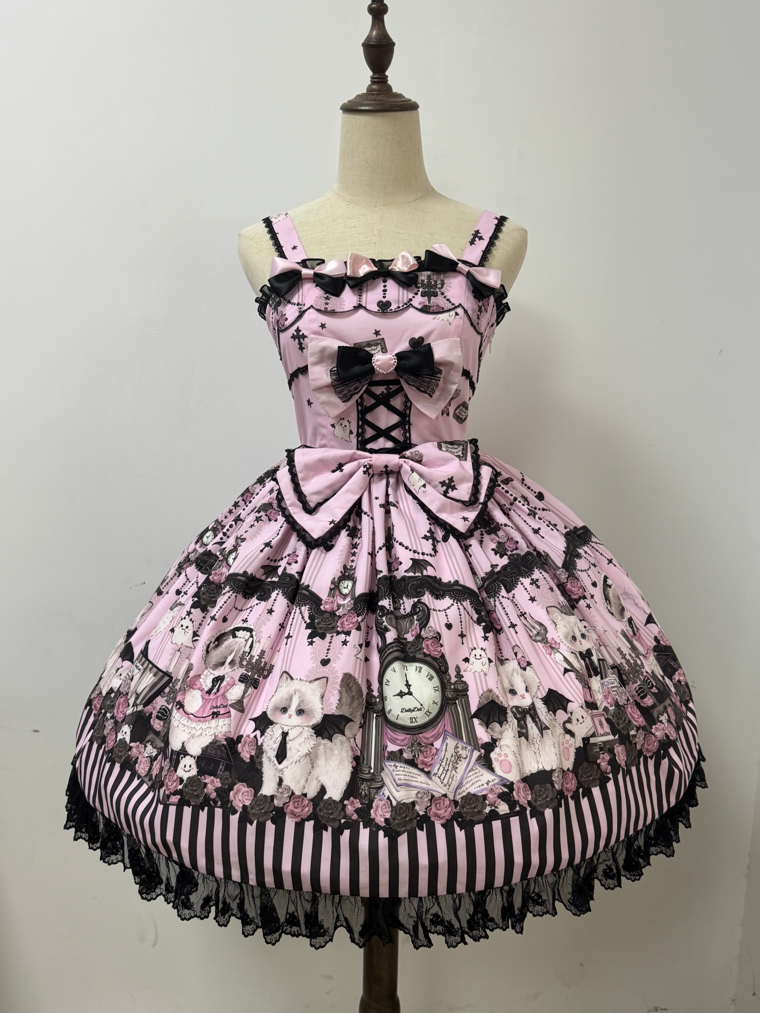 thumbnail for [Devil cat cat jsk deposit] print sweet cute Lolita dress Daly doll original design