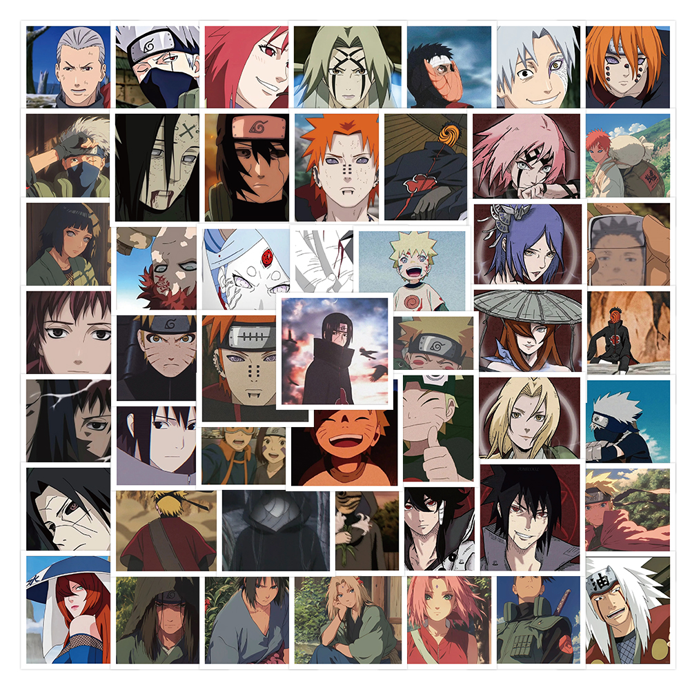 103张火影忍者动漫头像贴纸创意趣味标签防水装饰手账y二次元贴画