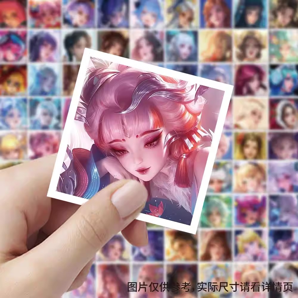 103张王者女生头像贴纸高颜值创意装饰防水手账diy行李箱标签贴画