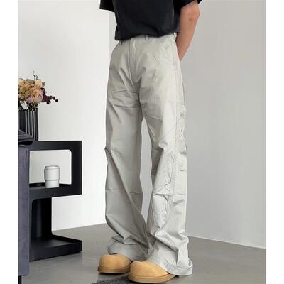 【鲨鱼cargo】甄枚前直筒宽松cleanfit轻薄美式休闲裤春夏伞兵裤