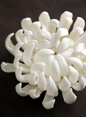 菊花香插陶瓷香薰炉香座家用室内沉香檀香线香炉茶室桌面装饰摆件