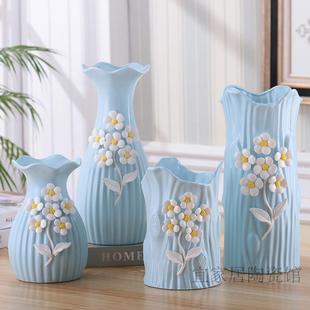 欧式陶瓷花瓶插花装水富贵竹客厅电视柜餐桌茶几家居摆饰饰品现代