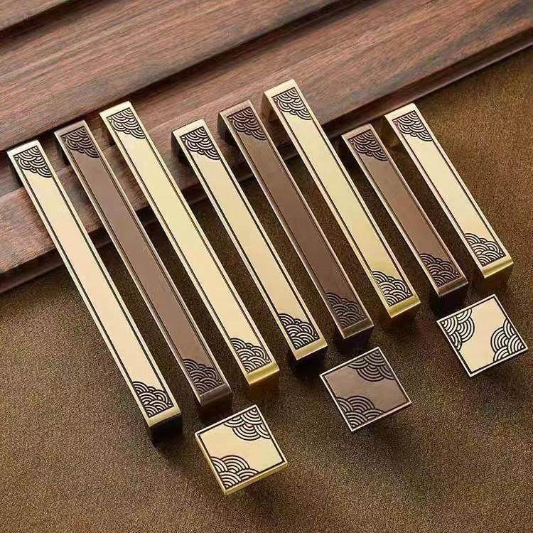 新中式柜门拉手黄铜现代中式衣橱柜门把手全铜抽屉仿古单孔铜拉手,基础建材,小拉手,淘宝优惠券,粉丝福利购,淘宝优惠卷