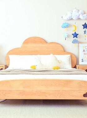 觅木全实木儿童床男孩女孩家用1.5米卡通床榉木小户型卧室单人床