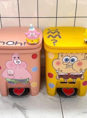 海绵宝宝垃圾桶儿童房间摆件女生女孩公主卧室布置改造小物件装饰