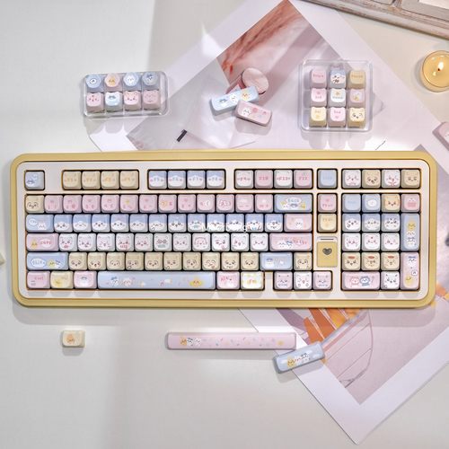 猫尔本MAO高度chikawa卡哇伊机械键盘十字键帽PBT热升华五面工艺