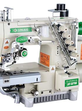 横筒式绷缝机电脑自动剪线三针五线带左切刀绷缝纫机 下摆冚车