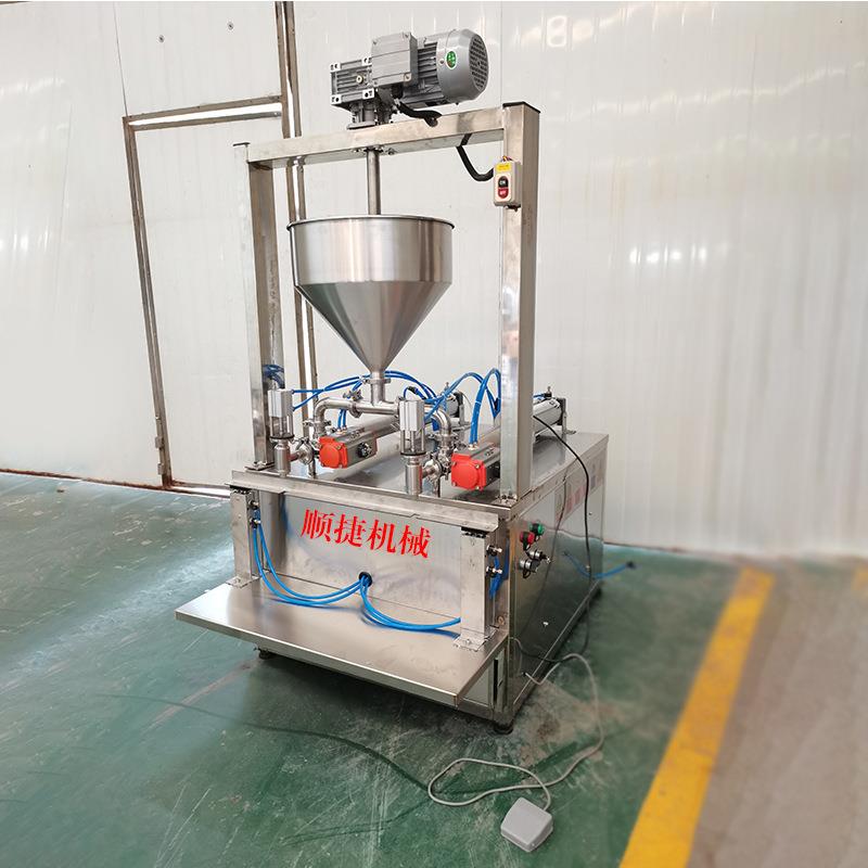 半自动卧式火柱灌塞装机 酱类膏体糖浆肥料锅底设料灌装746备厂家
