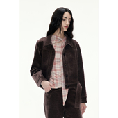 diverso modo 原创设计复古绒面立裁双线廓形感夹克外套