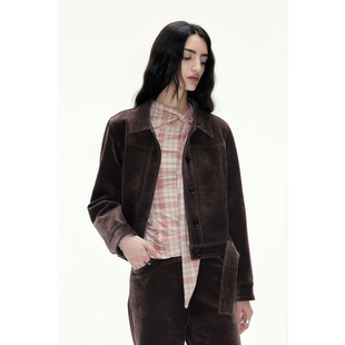 原创设计复古绒面立裁双线廓形感夹克外套 diverso modo