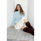 diverso原创秘鲁羊驼毛绞花两穿宽松毛衣设计感套装 modo