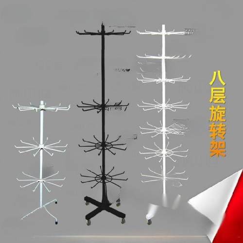 摆地摊小饰品展示架桌面挂件旋转货架金属裤头袜子挂袜子落地摆摊